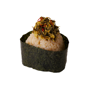 spicy konbu prepared with chili peppers and hot sauce